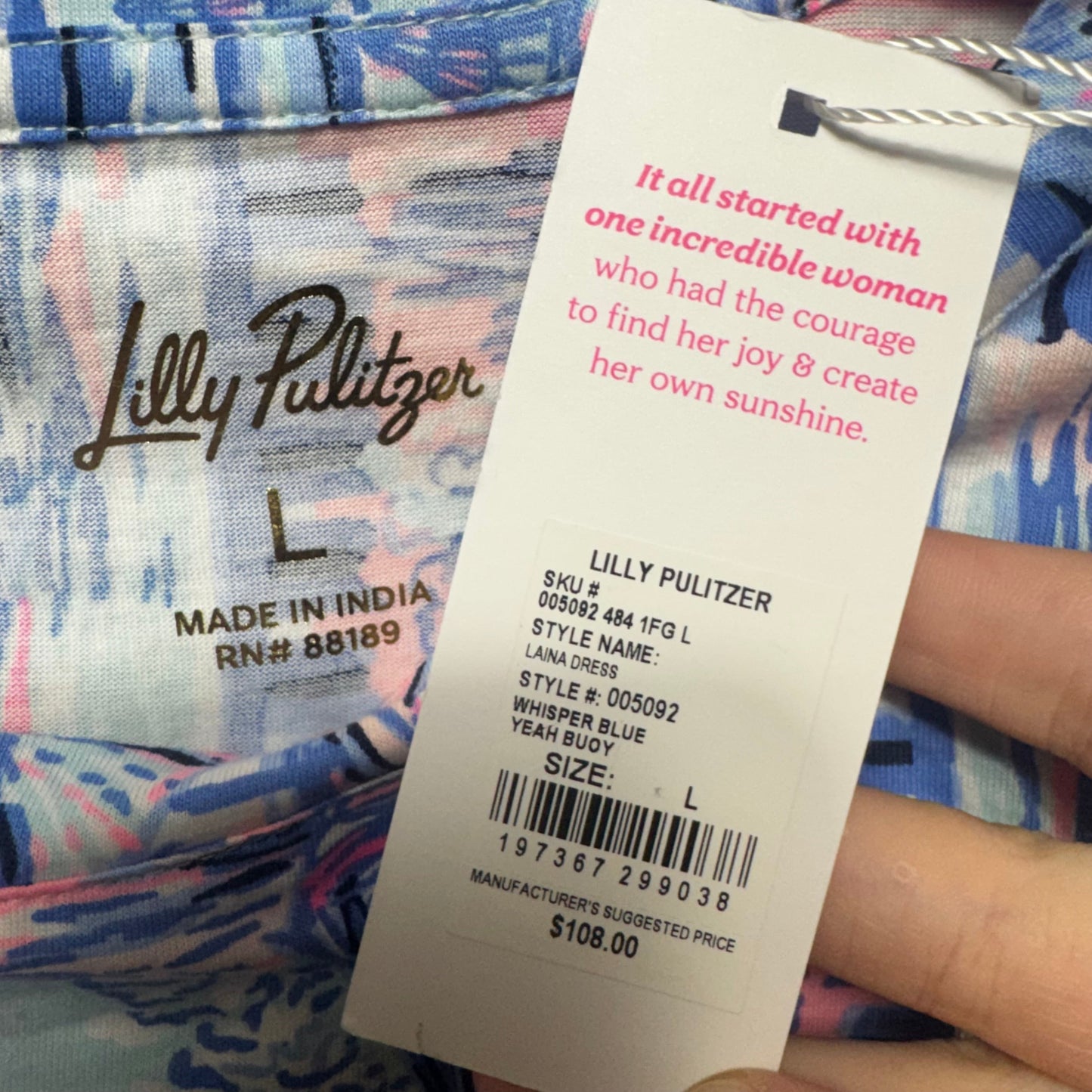 Laina Dress Designer By Lilly Pulitzer In Nautical Print, Size: L