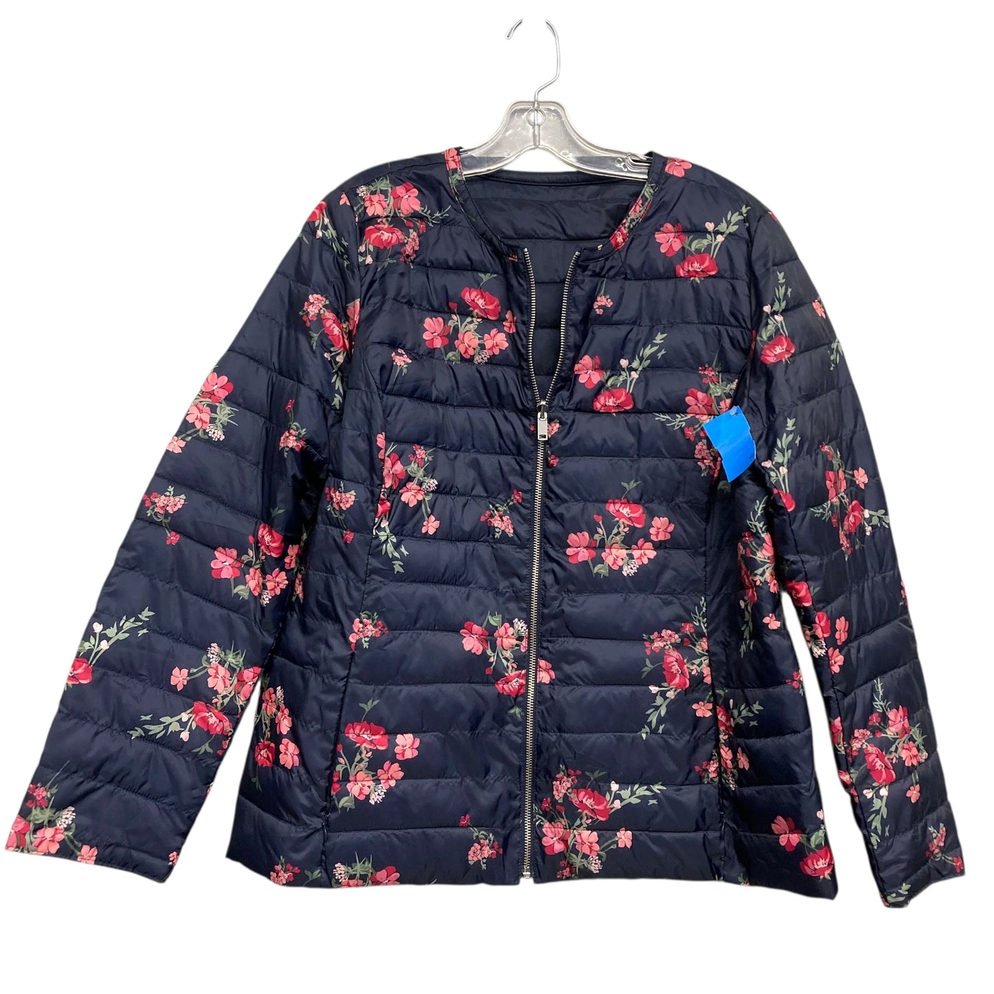 Coat Puffer & Quilted By Charter Club In Floral Print, Size:L