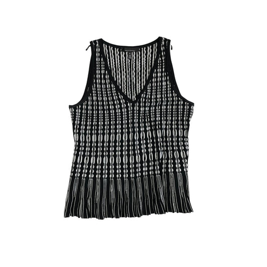 Top Sleeveless By White House Black Market In Black & White, Size:Xl