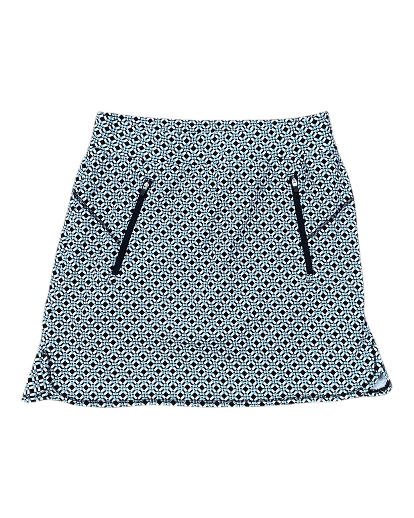 Skort By Talbots In Green & White, Size:S