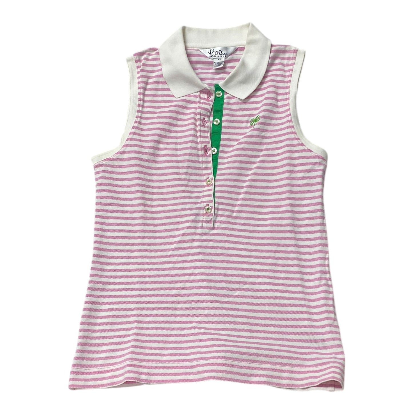 Top Sleeveless Designer By Lilly Pulitzer In Striped Pattern, Size:Xs