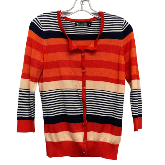 Sweater Cardigan By New York And Co In Striped Pattern, Size:Xs