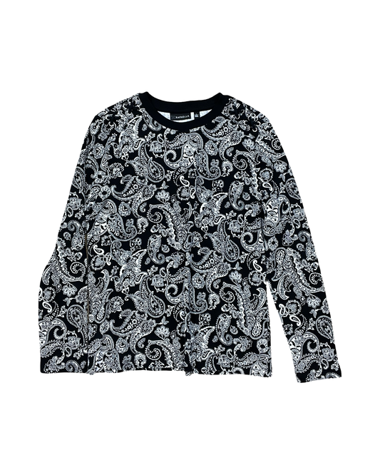 Top Ls By Rafaella In Black & White, Size:L