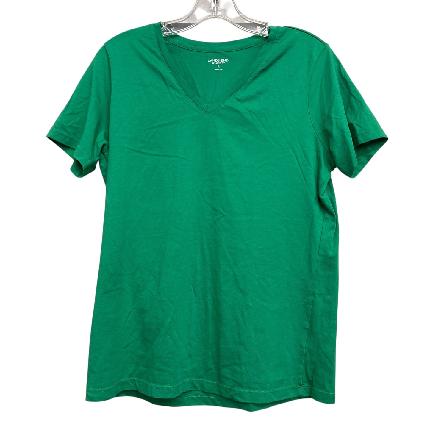 Top Ss Basic By Lands End In Green, Size:S