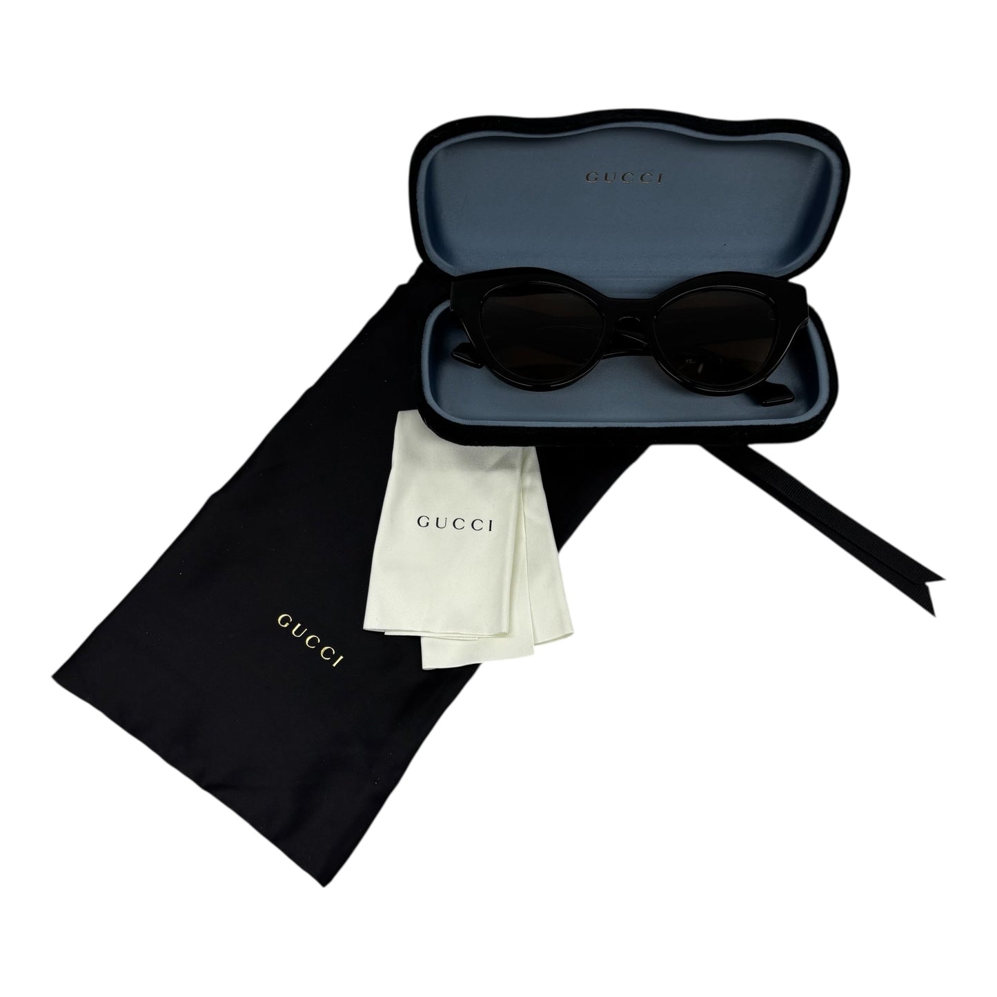 Sunglasses Luxury Designer By Gucci In Black