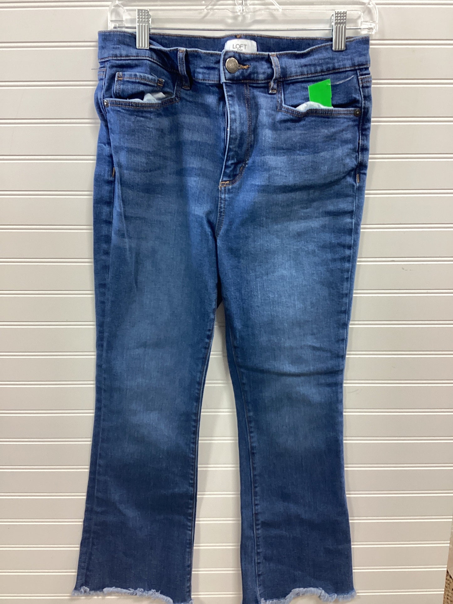 Jeans Boot Cut By Loft In Blue Denim, Size:8