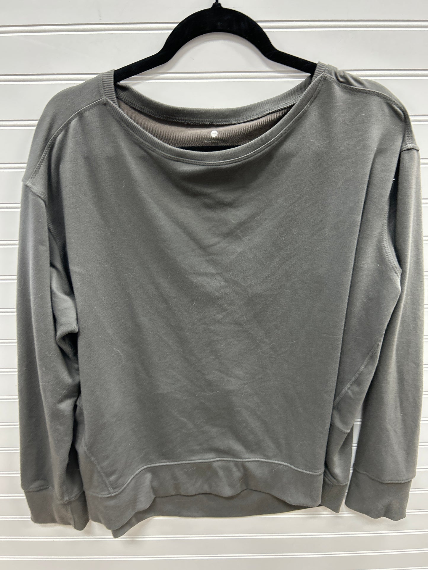 Athletic Top Ls Crewneck By Apana In Grey, Size:Xl