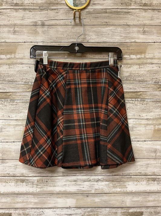 Skirt Mini & Short By Altard State In Plaid Pattern, Size:S