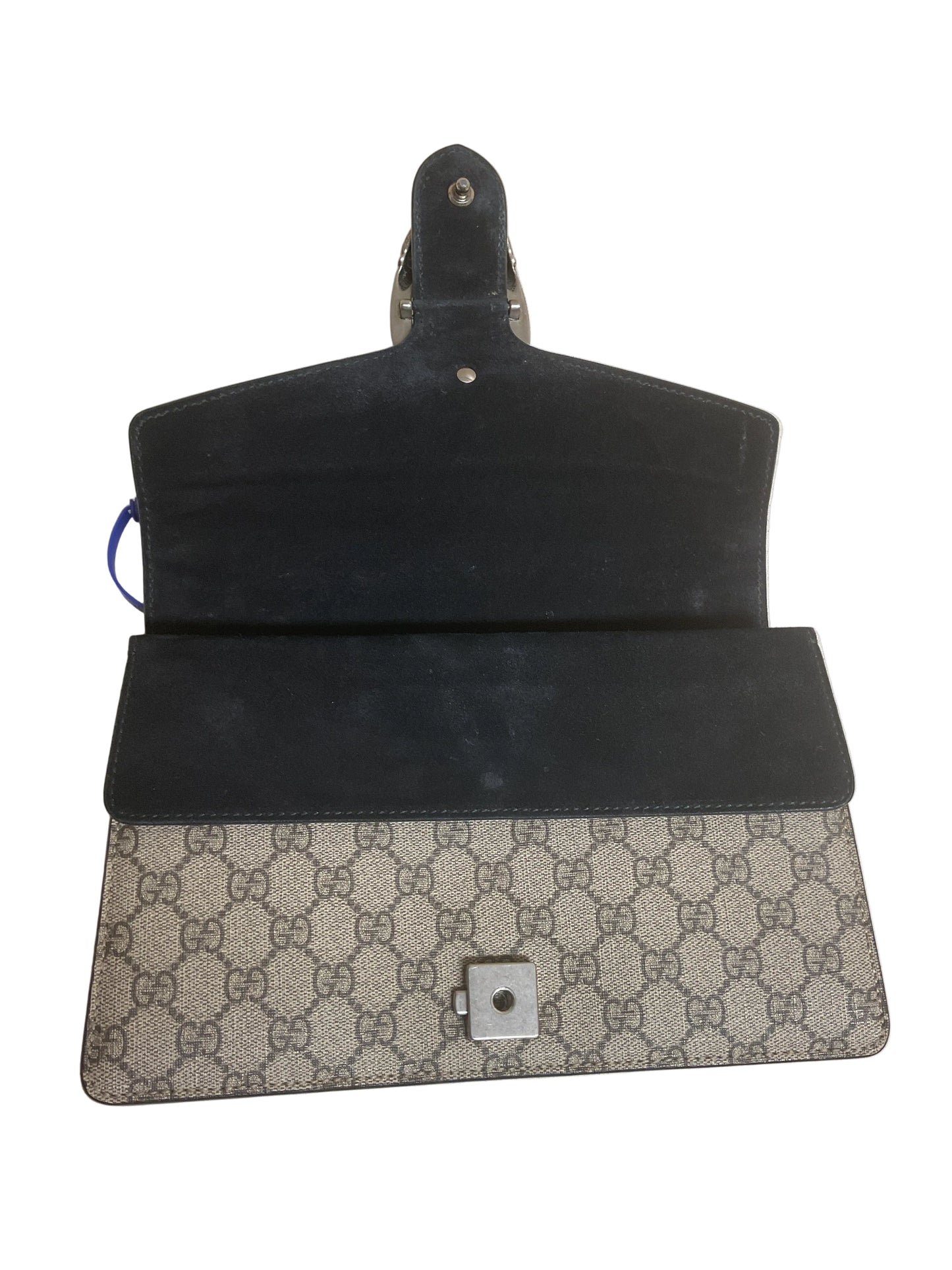 Handbag Luxury Designer By Gucci In Black & Tan, Size:Medium