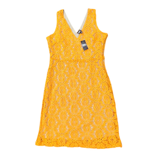 Dress Party Midi By Inc In Gold & Tan, Size:L