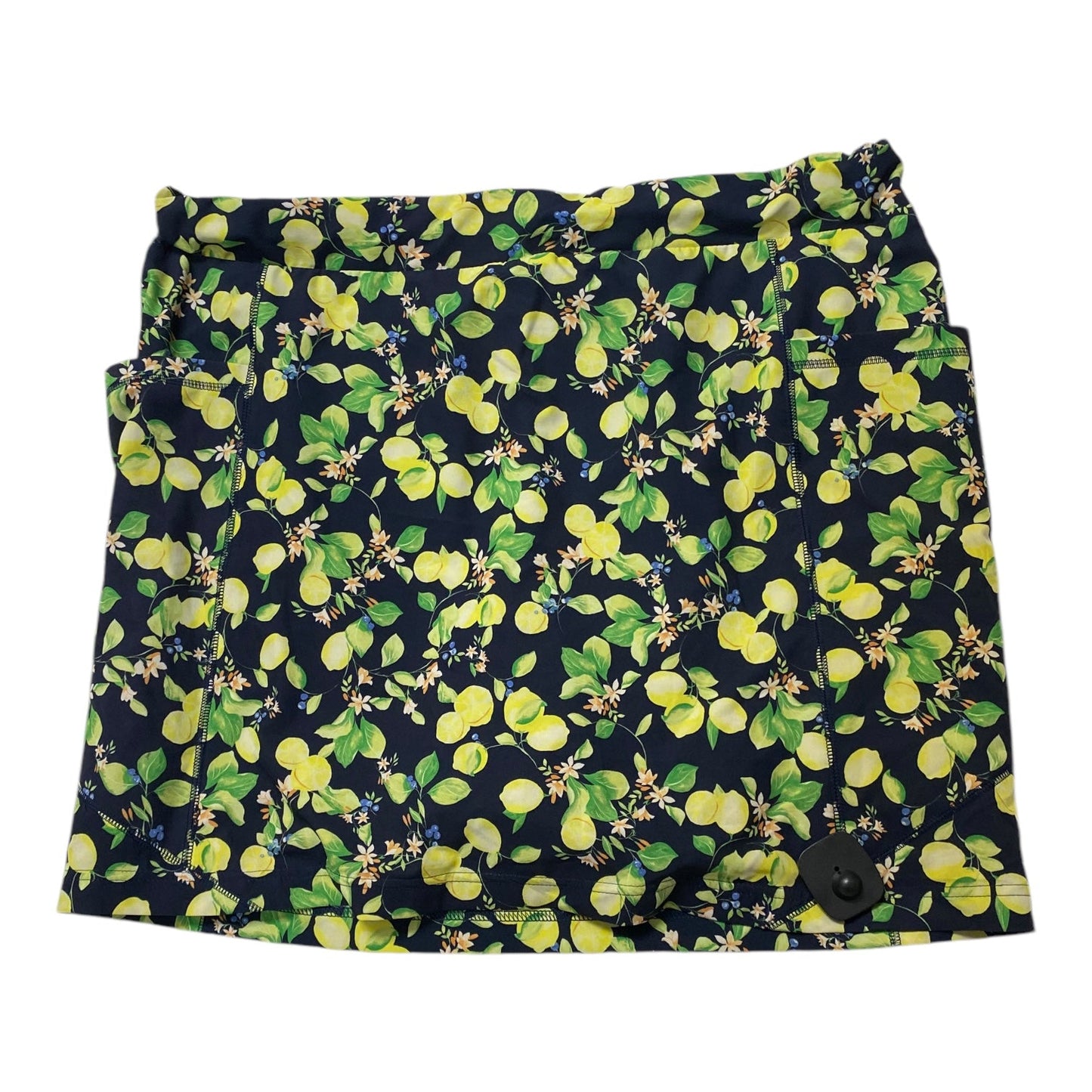 Athletic Skort By Chicos In Blue & Yellow, Size:18