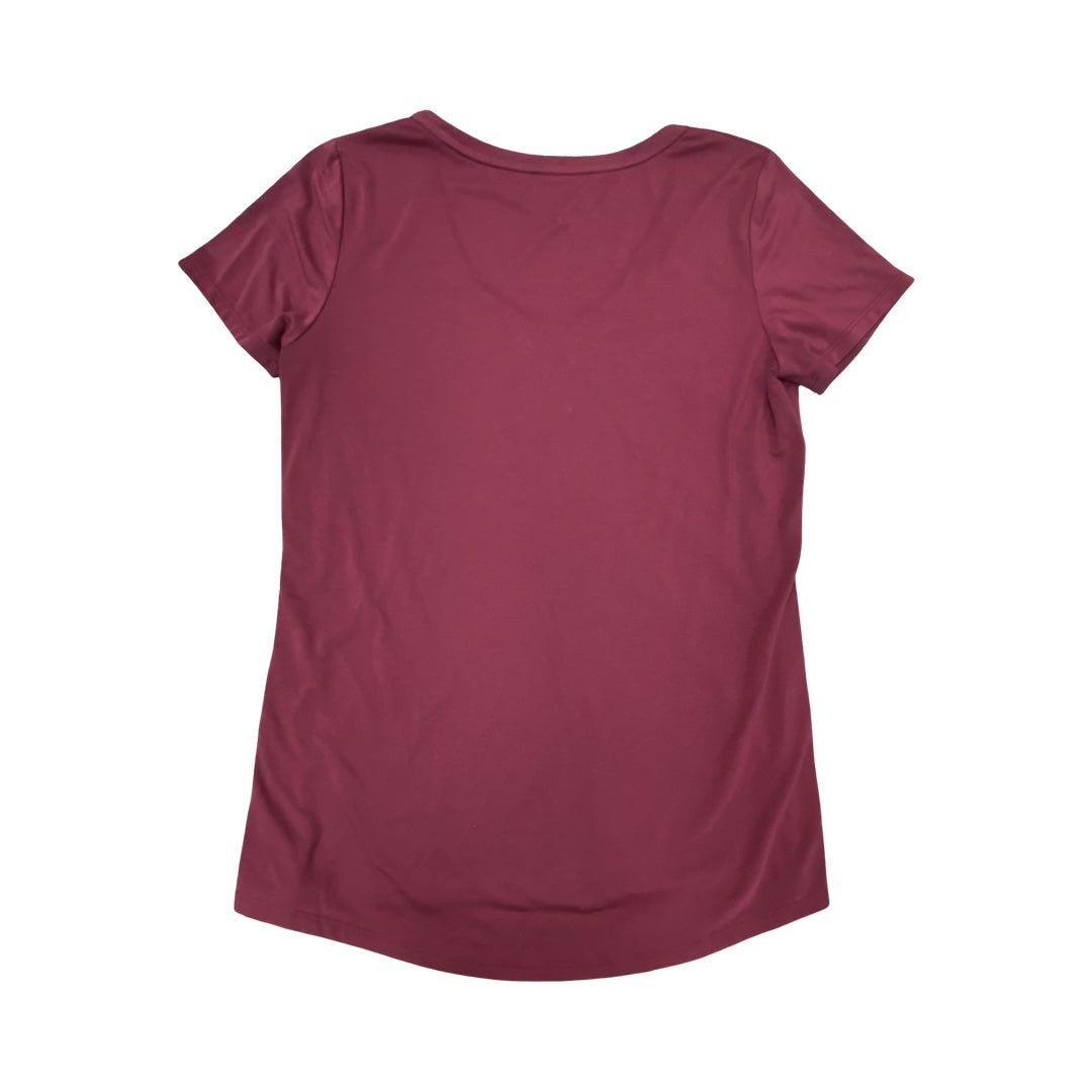 Athletic Top Ss By Athleta In Maroon, Size:Xs