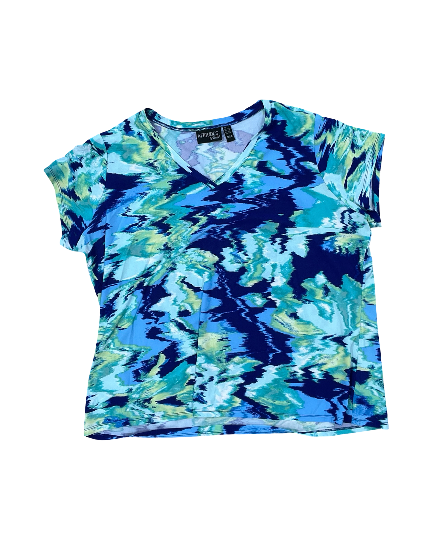 Top Ss By Attitude In Blue, Size:1X