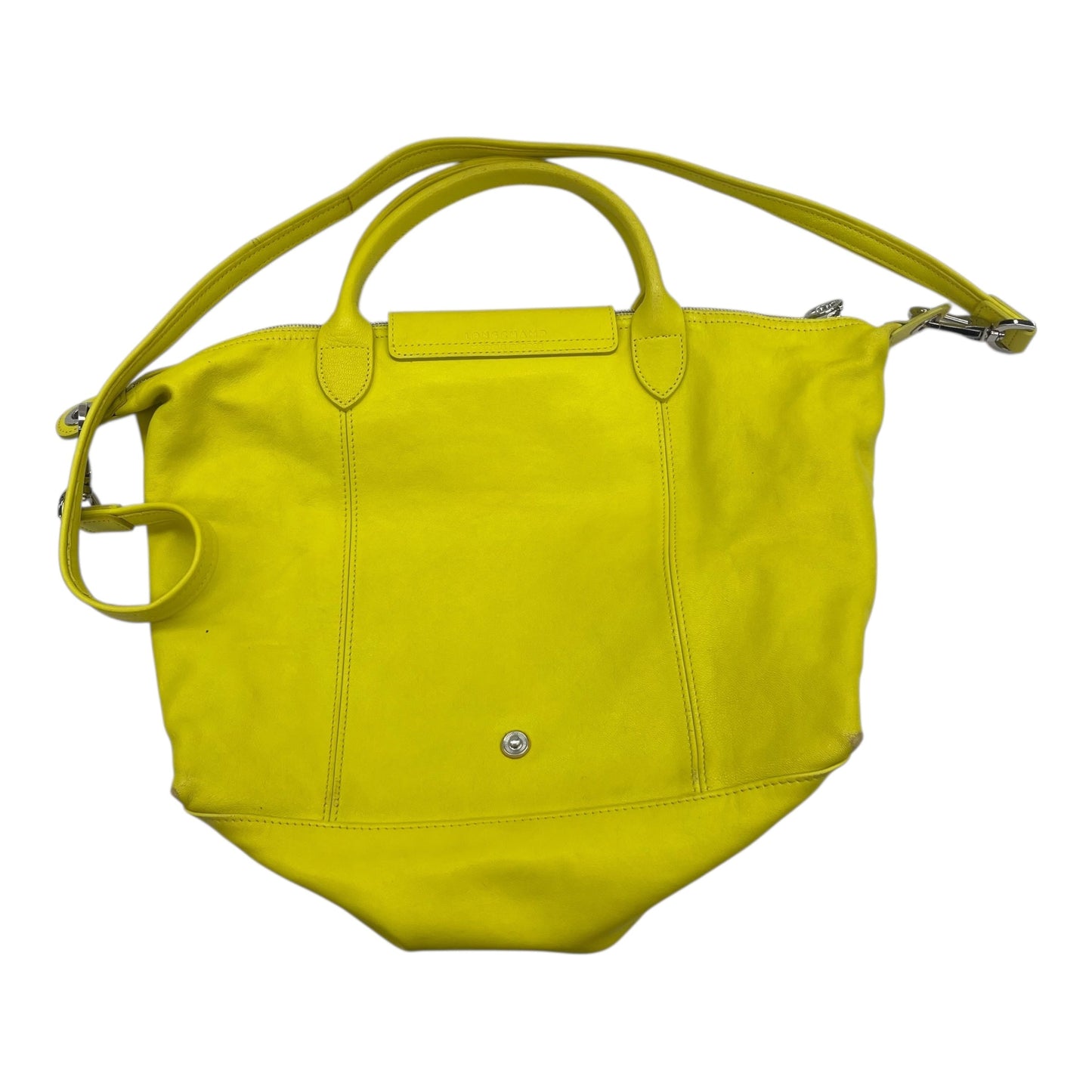 Handbag Designer By Longchamp In Yellow, Size:Medium