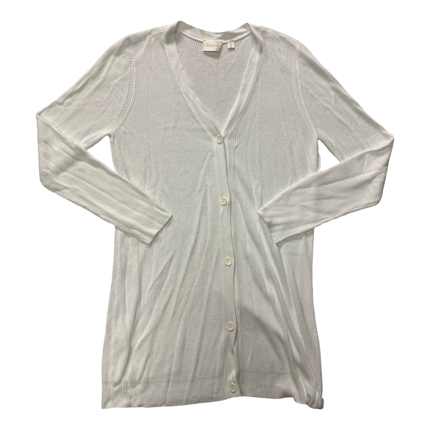Sweater Cardigan By Cyrus In White, Size:M