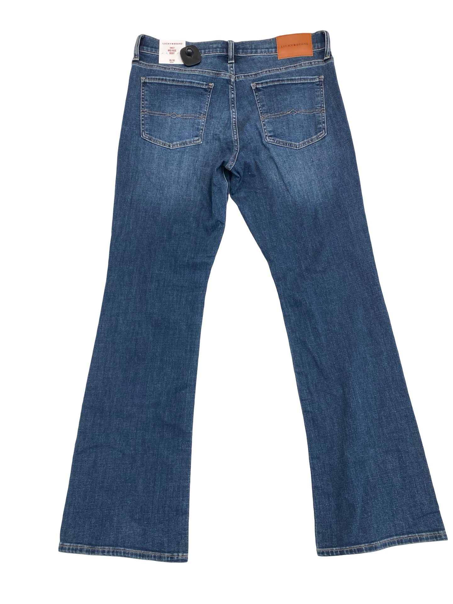 Jeans Flared By Lucky Brand In Blue Denim, Size:10