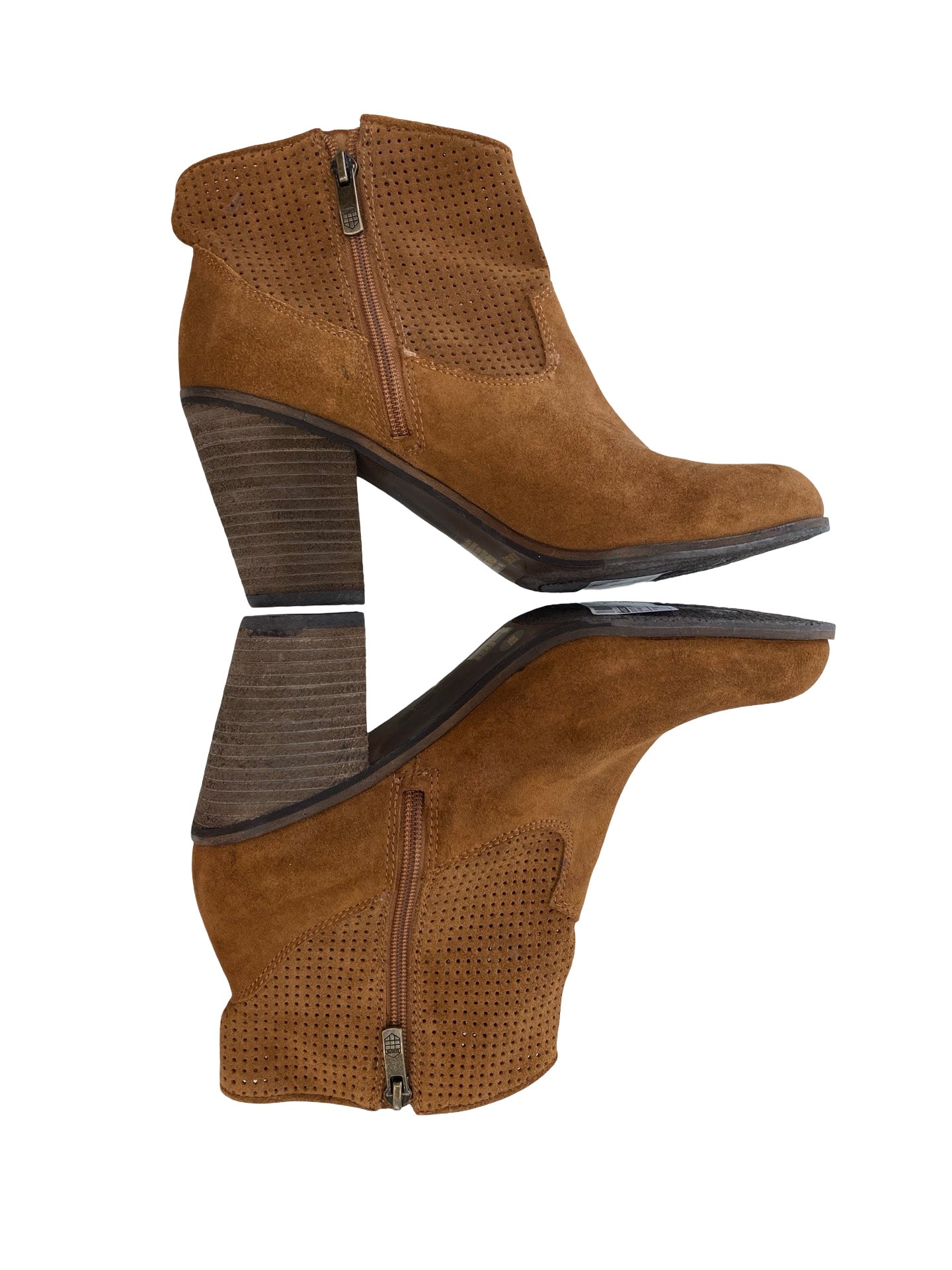 Boots Ankle Heels By Vince Camuto In Brown, Size:9