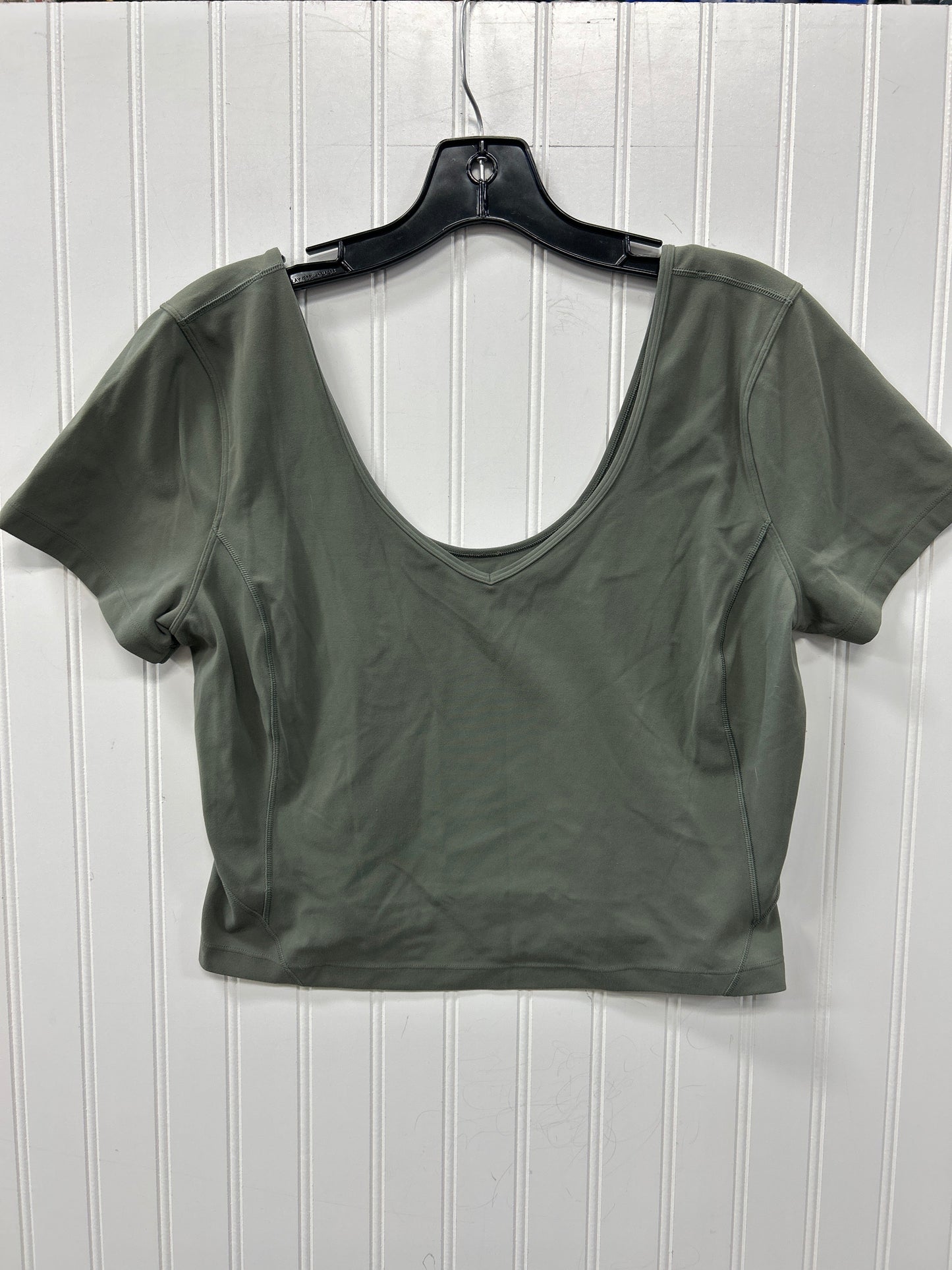 Athletic Top Ss By Lululemon In Taupe, Size:8