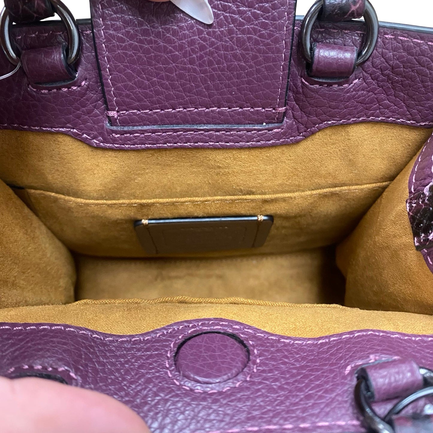 Handbag Designer By Coach In Purple, Size:Small