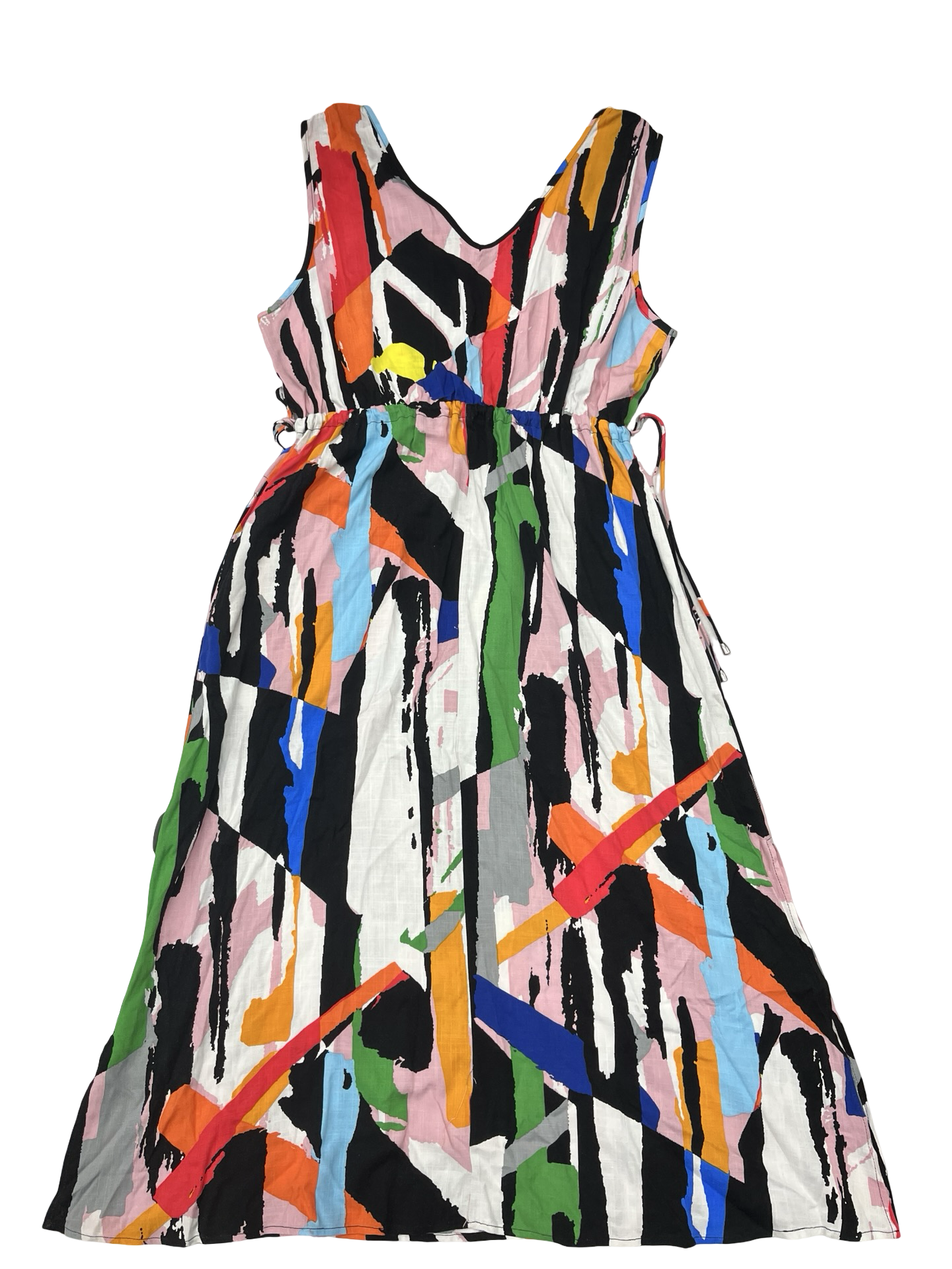 Dress Casual Midi By Cmc In Multi, Size:L