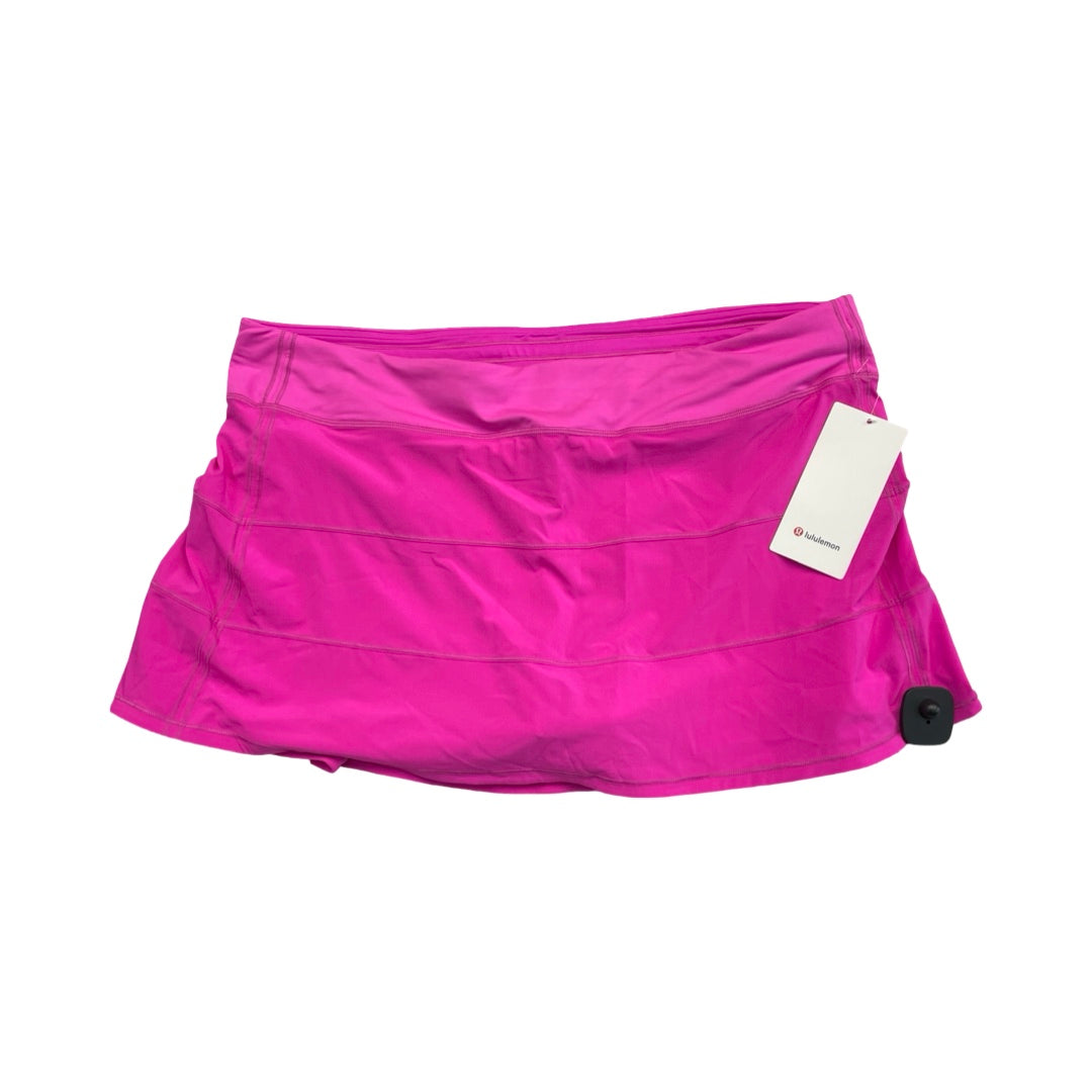 Athletic Skort By Lululemon In Pink, Size:18