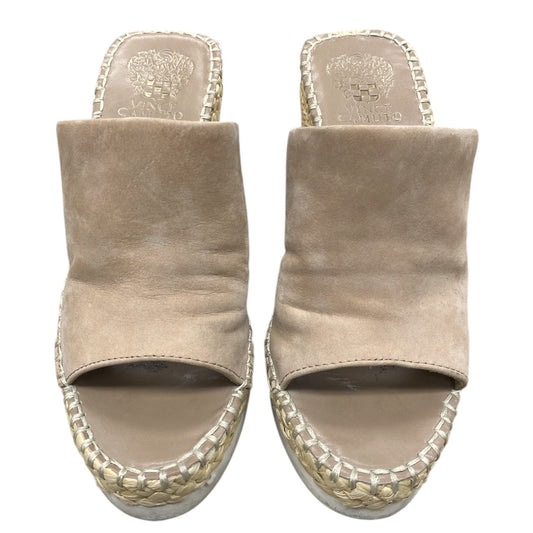 Shoes Heels Wedge By Vince Camuto In Tan, Size:6.5