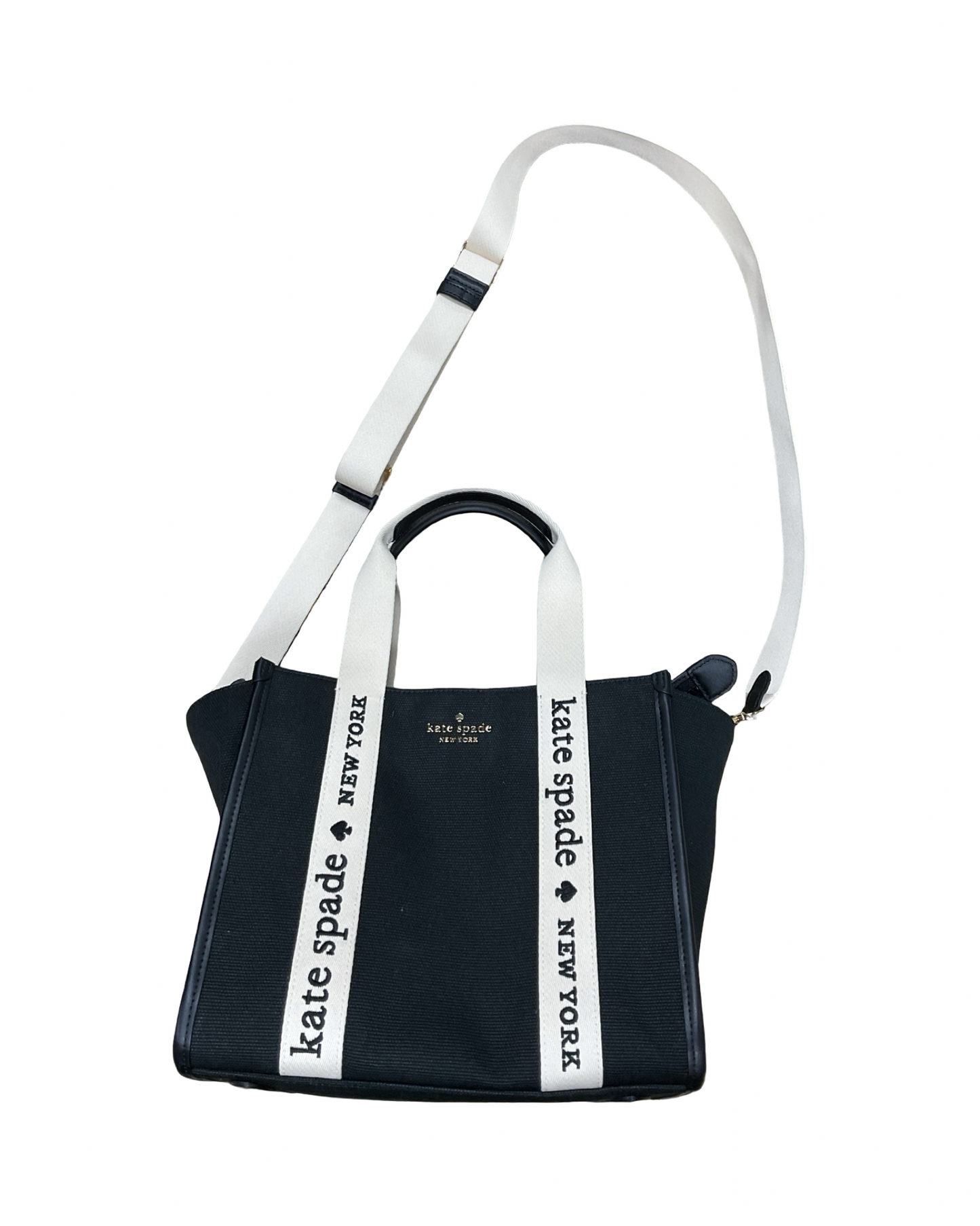 Crossbody Designer By Kate Spade In Black & Cream, Size:Medium