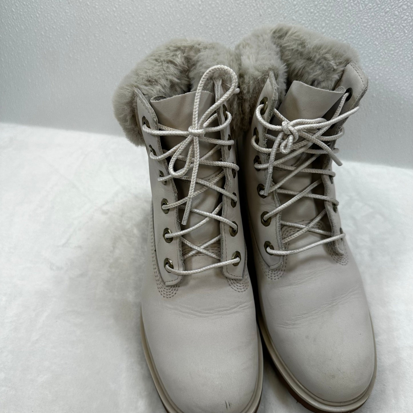 Boots Hiking By Timberland In Off White, Size: 8.5