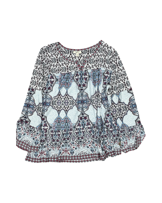 Top Ls By Style And Company In Blue & White, Size:1X
