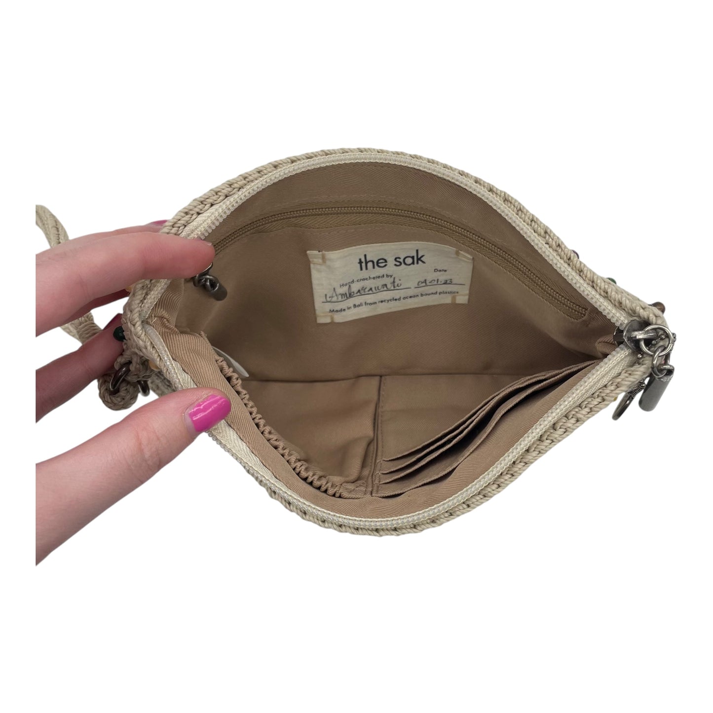 Wristlet By The Sak In Cream, Size:Medium