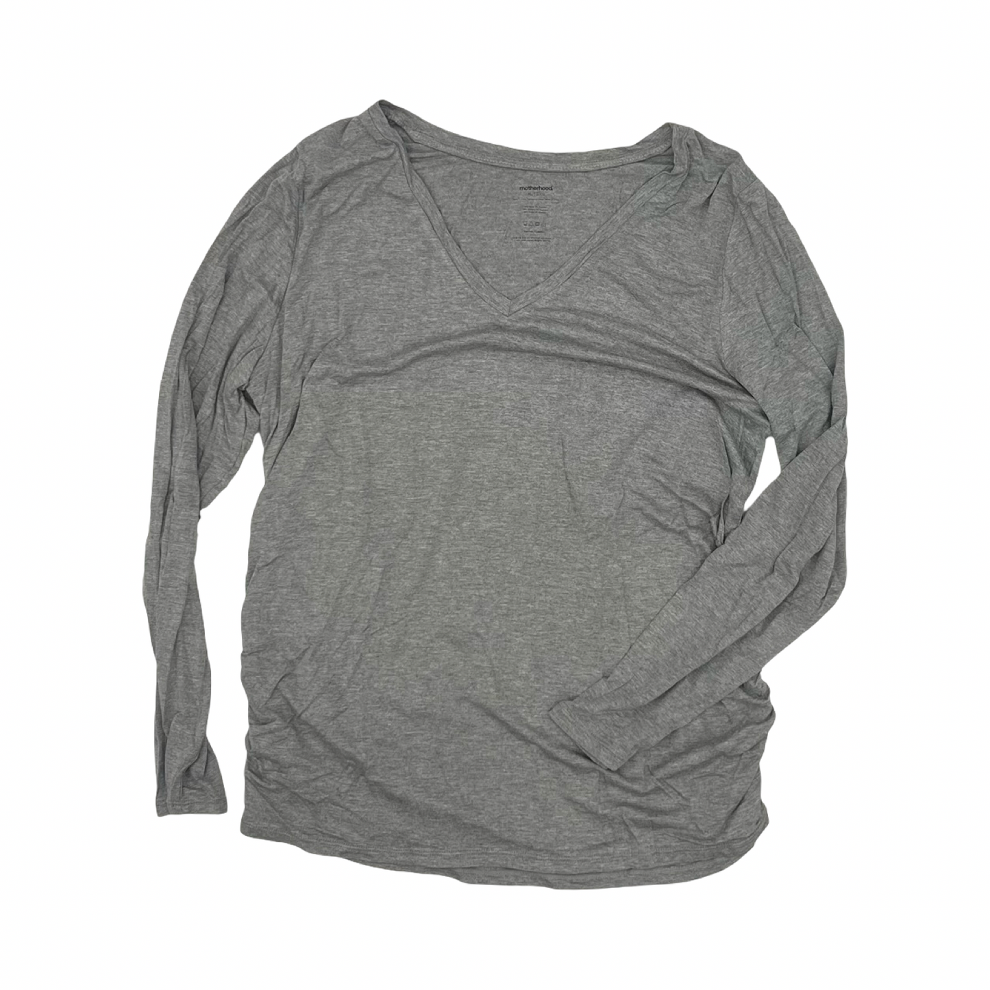 Mat Top Ls By Motherhood In Grey, Size:Xl