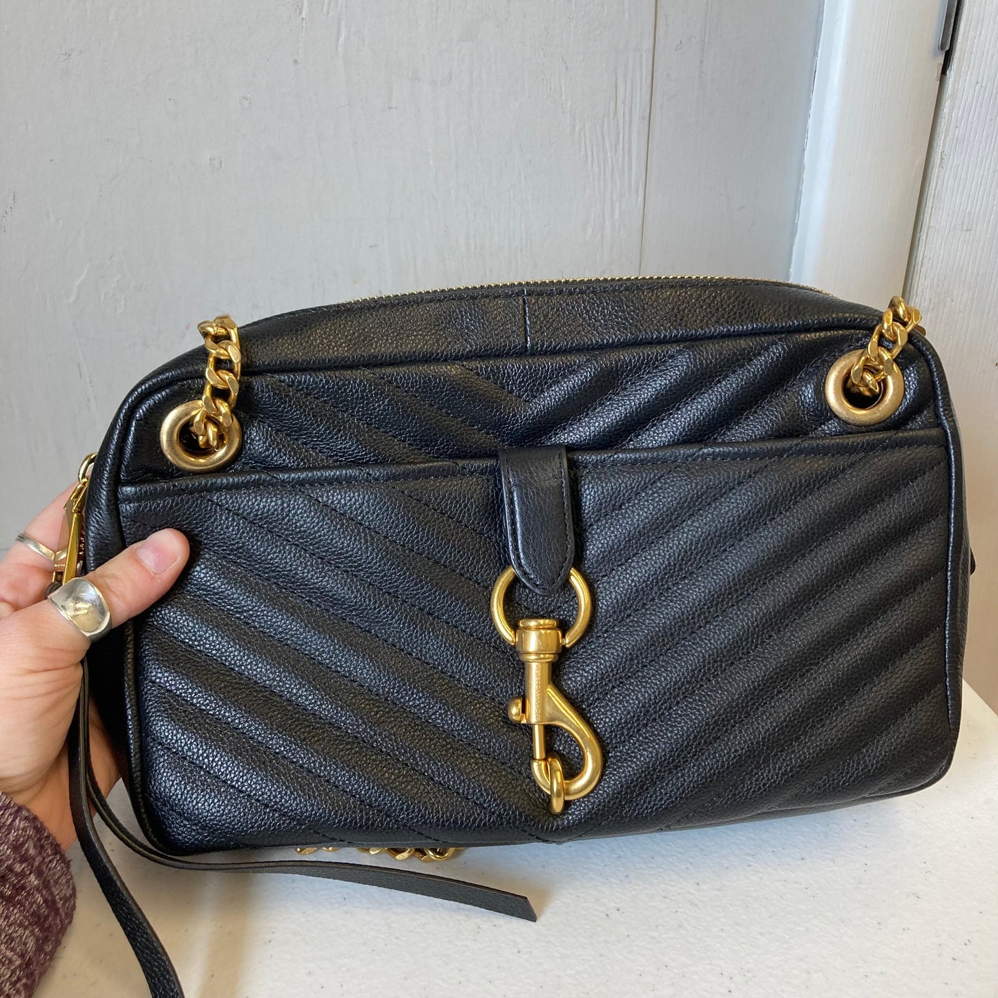 Handbag Designer By Rebecca Minkoff In Black, Size:Medium