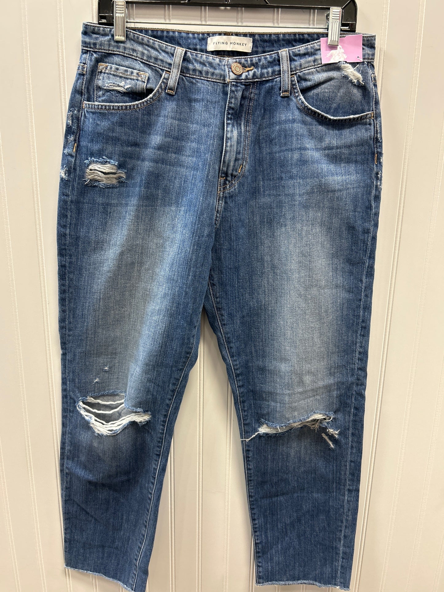 Jeans Straight By Flying Monkey In Blue Denim, Size:6