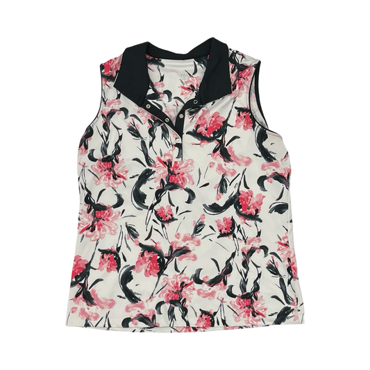 Athletic Tank Top By Tail In Floral Print, Size:L