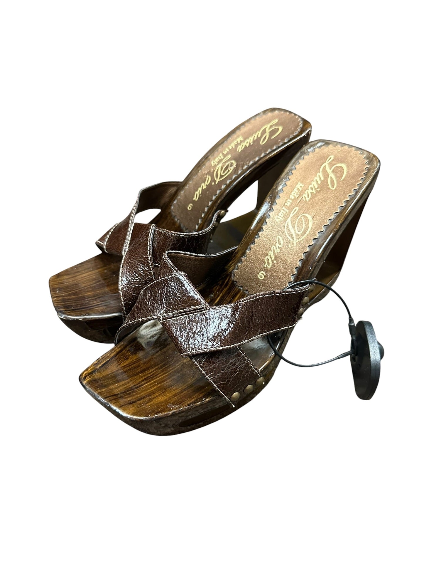 Shoes Heels Wedge By Clothes Mentor In Brown, Size:6