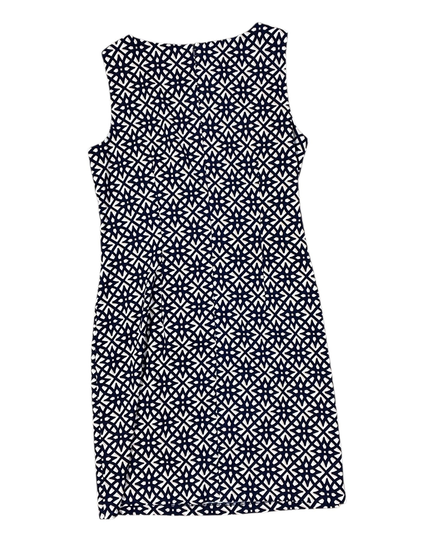 Dress Work By Alyx In Blue & Cream, Size:16