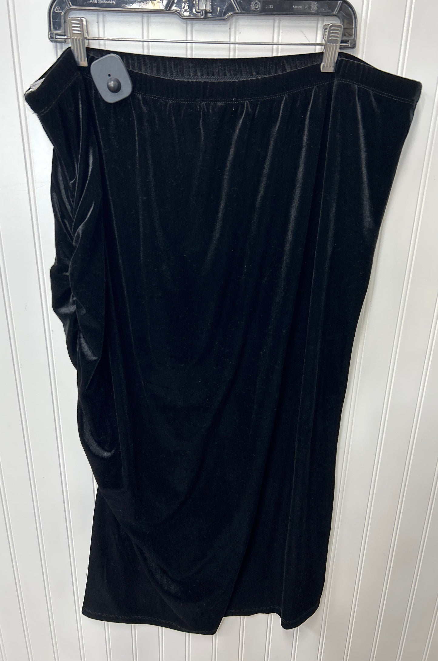 Skirt Set 2Pc By Kathy Ireland In Black & Cream, Size:3X