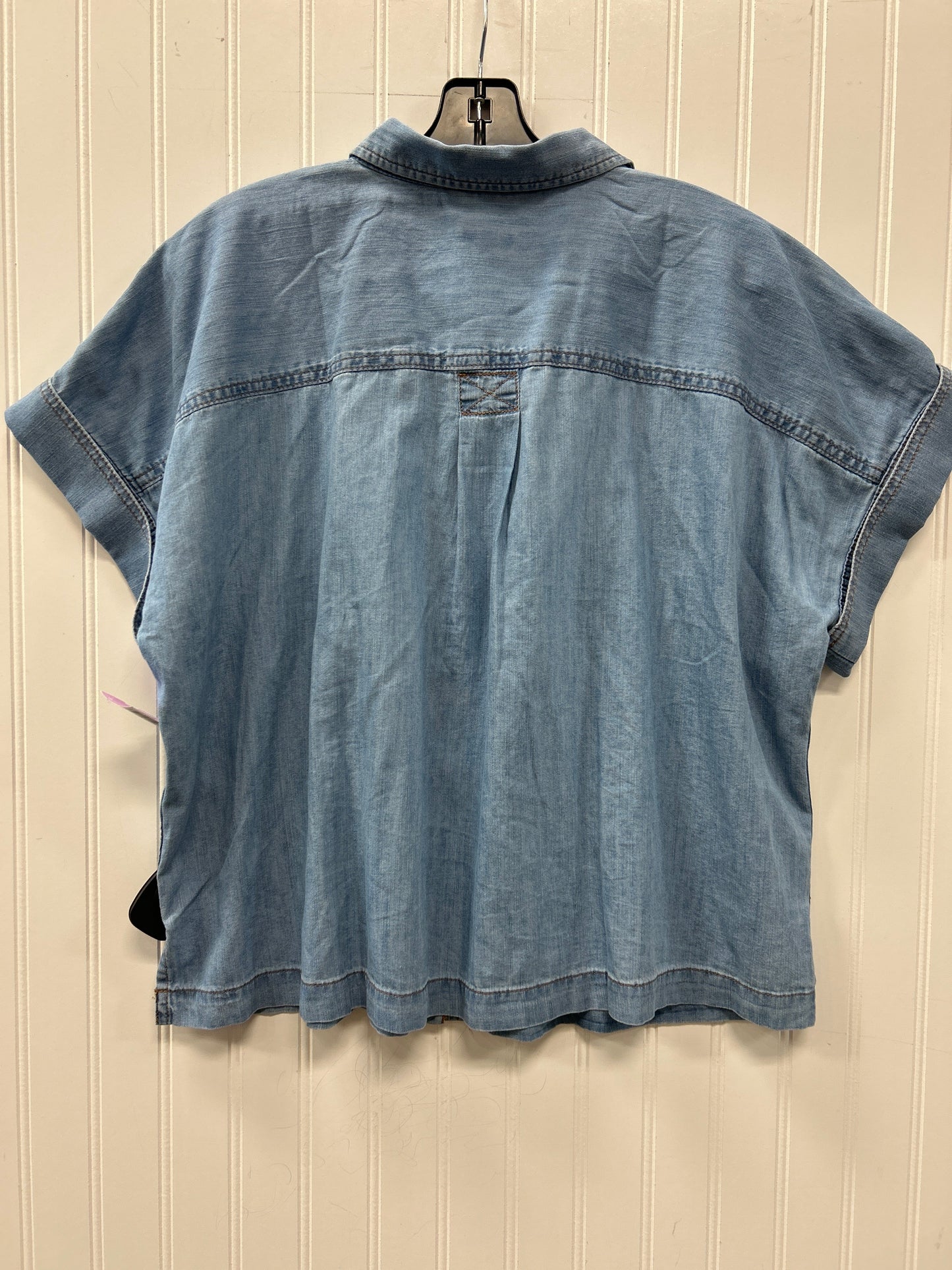 Blouse Ss By Talbots In Blue, Size:Xlp NWT