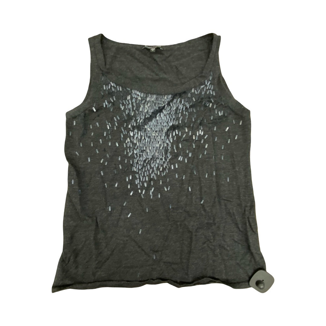 Top Sleeveless Designer By Eileen Fisher In Black & Grey, Size:M