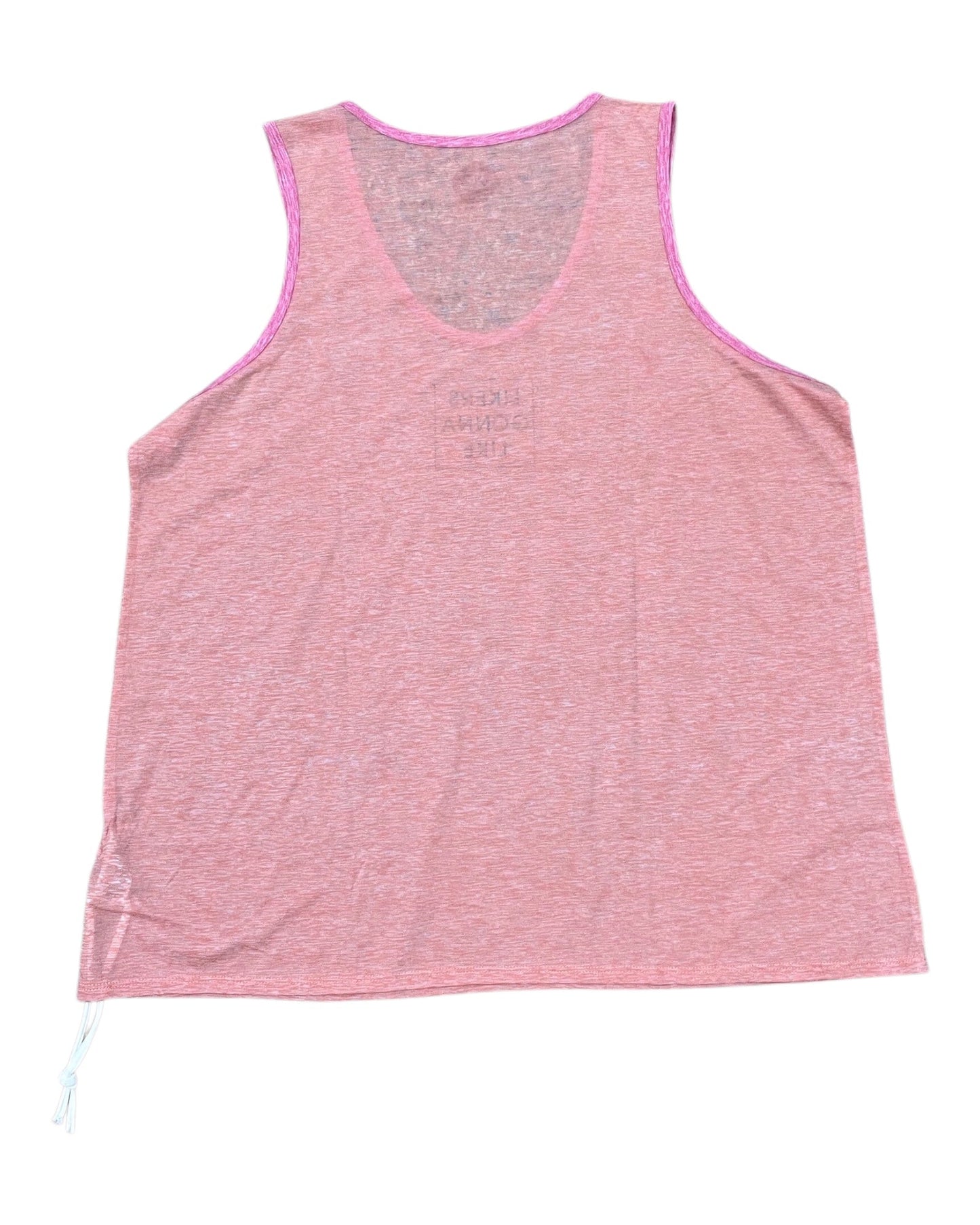 Top Sleeveless By Life Is Good In Orange & Pink, Size:1X