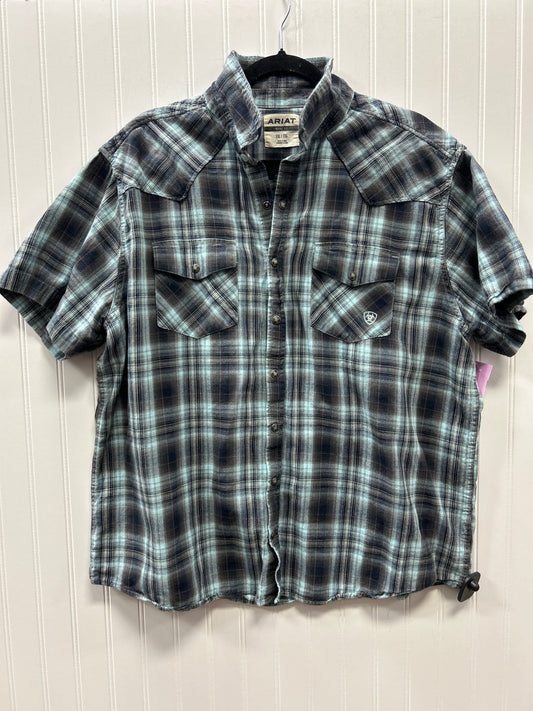 Top Ss By Ariat In Plaid Pattern, Size:1X