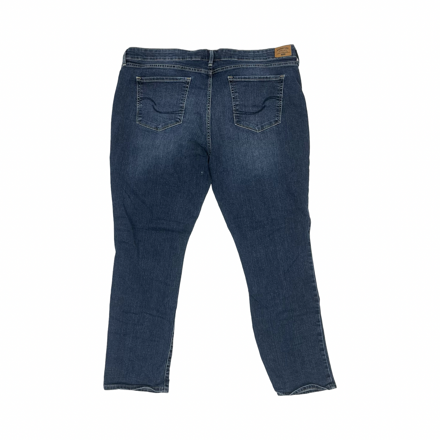 Jeans Straight By Levis In Blue Denim, Size:20