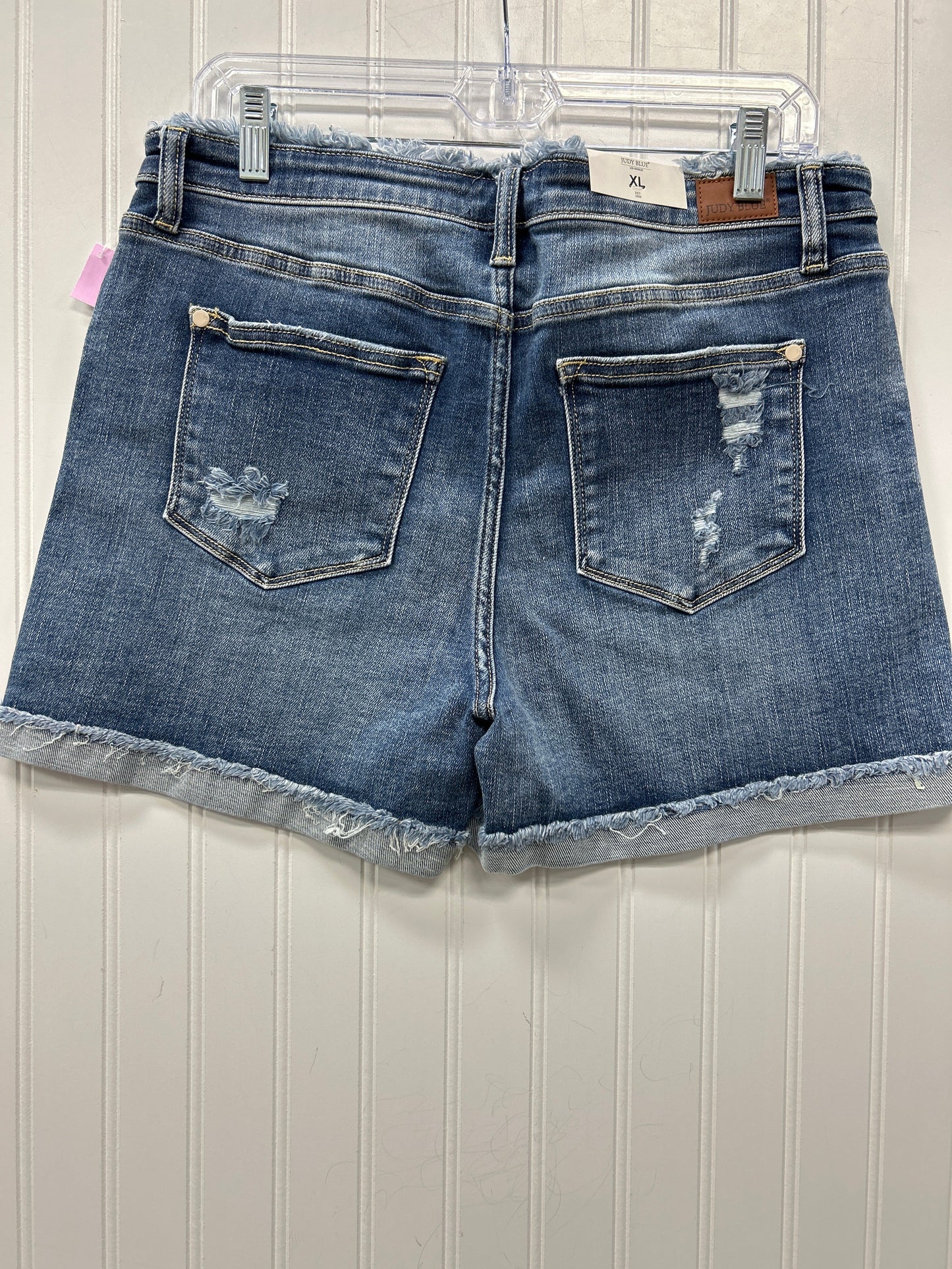 Shorts By Judy Blue In Blue Denim, Size:Xl