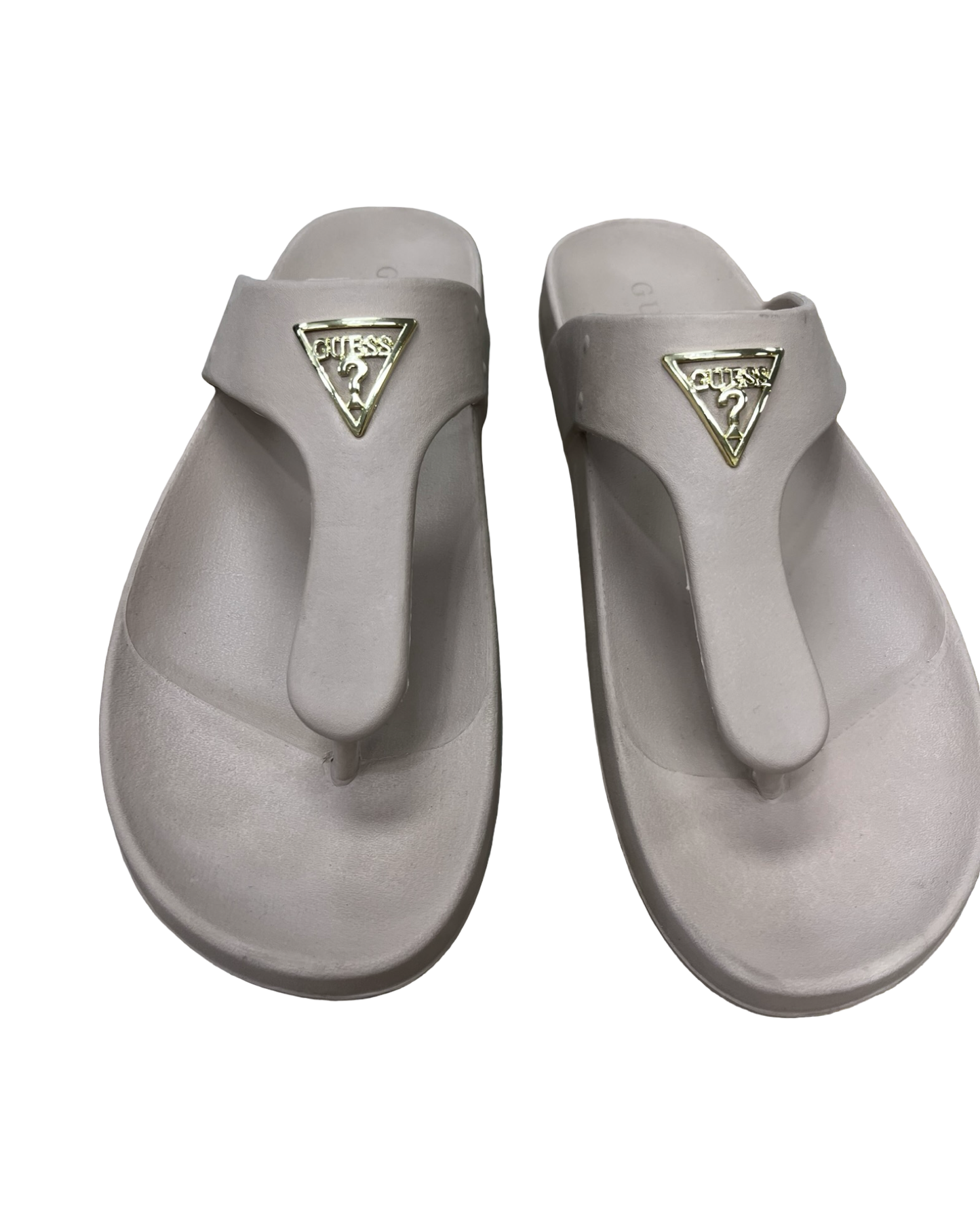 Sandals Flip Flops By Guess In Tan, Size:8