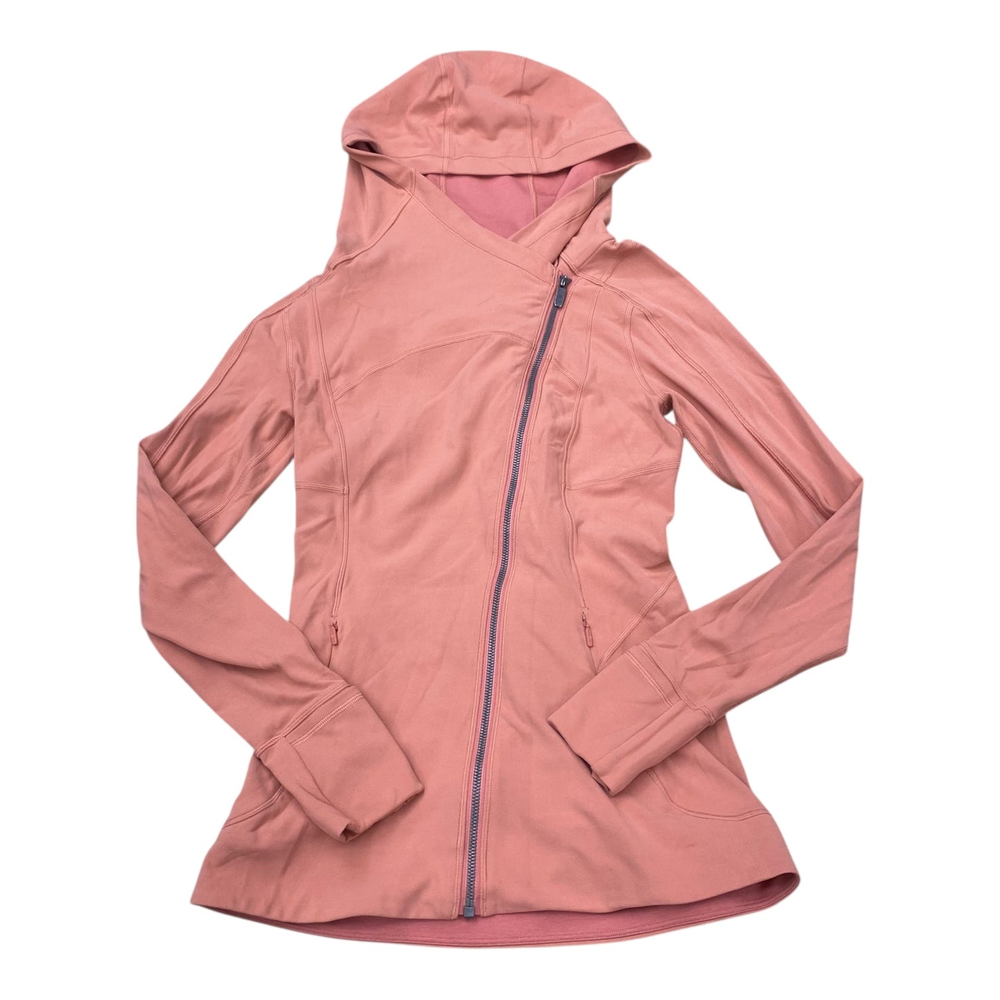 Athletic Jacket By Lululemon In Peach, Size:4