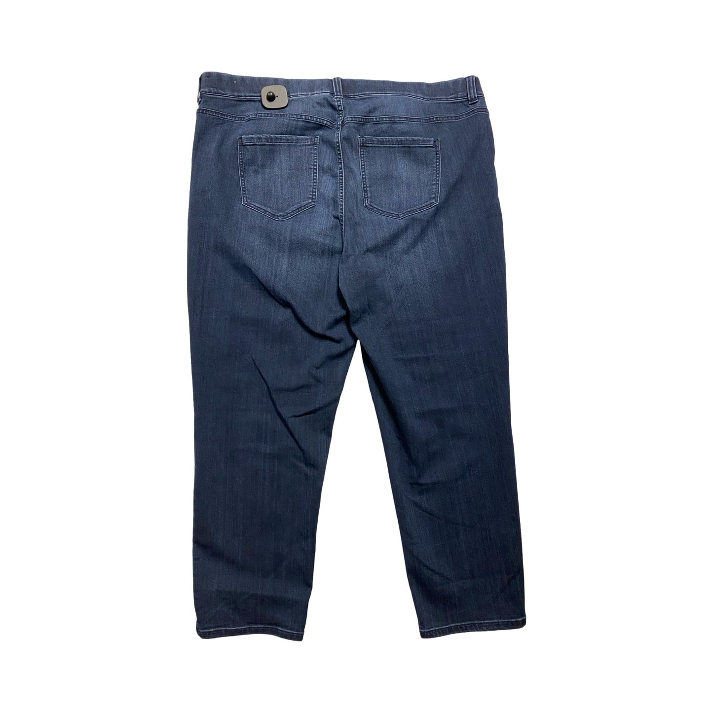 Jeans Straight By Liverpool In Blue Denim, Size:22