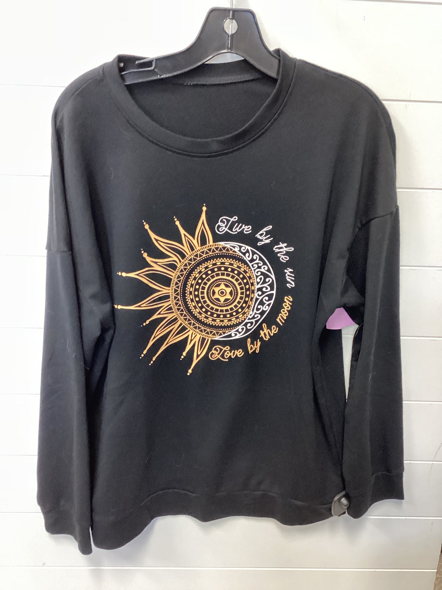 Top Ls By Shein In Black, Size:L