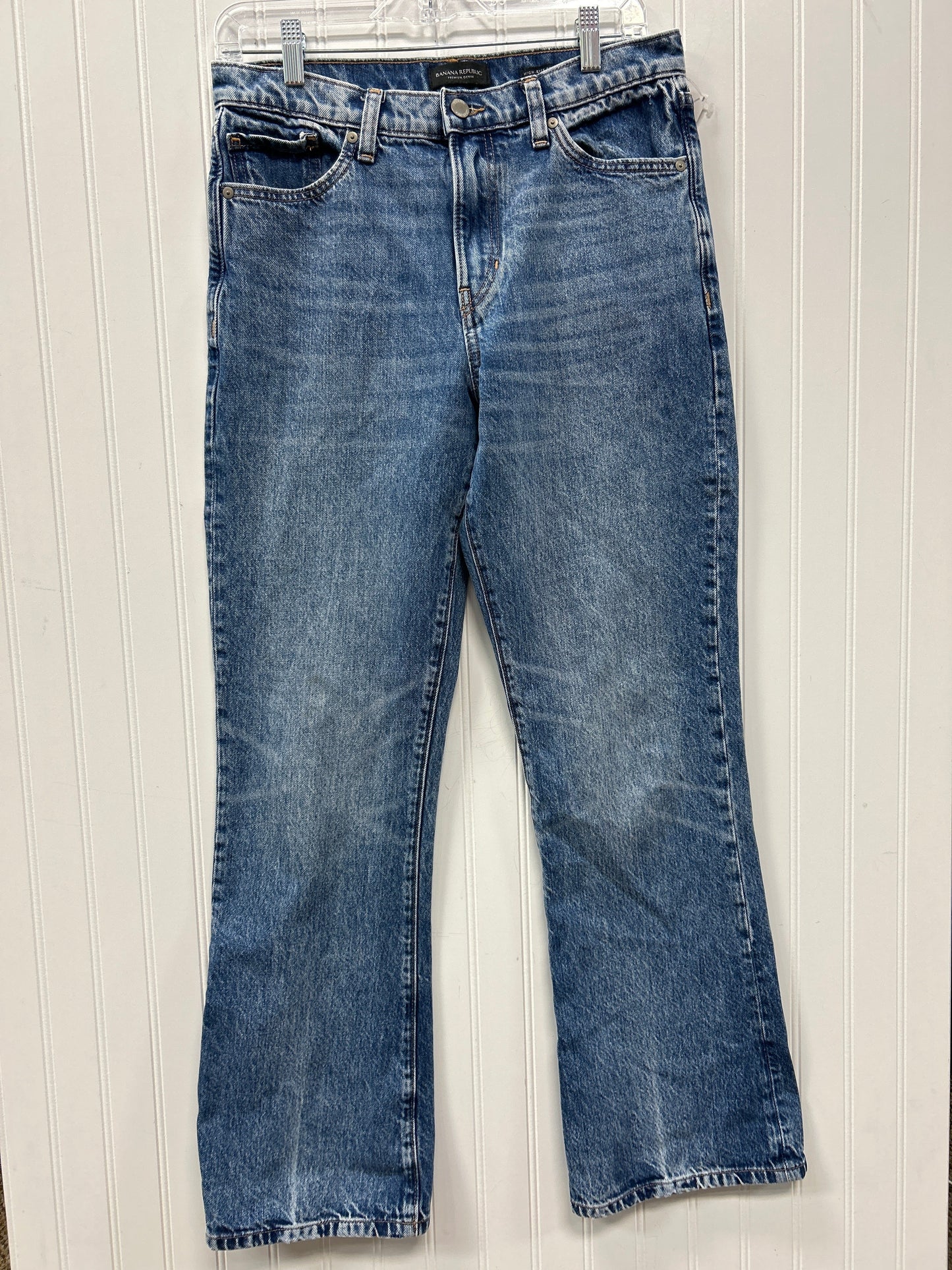 Jeans Boot Cut By Banana Republic In Blue Denim, Size:6