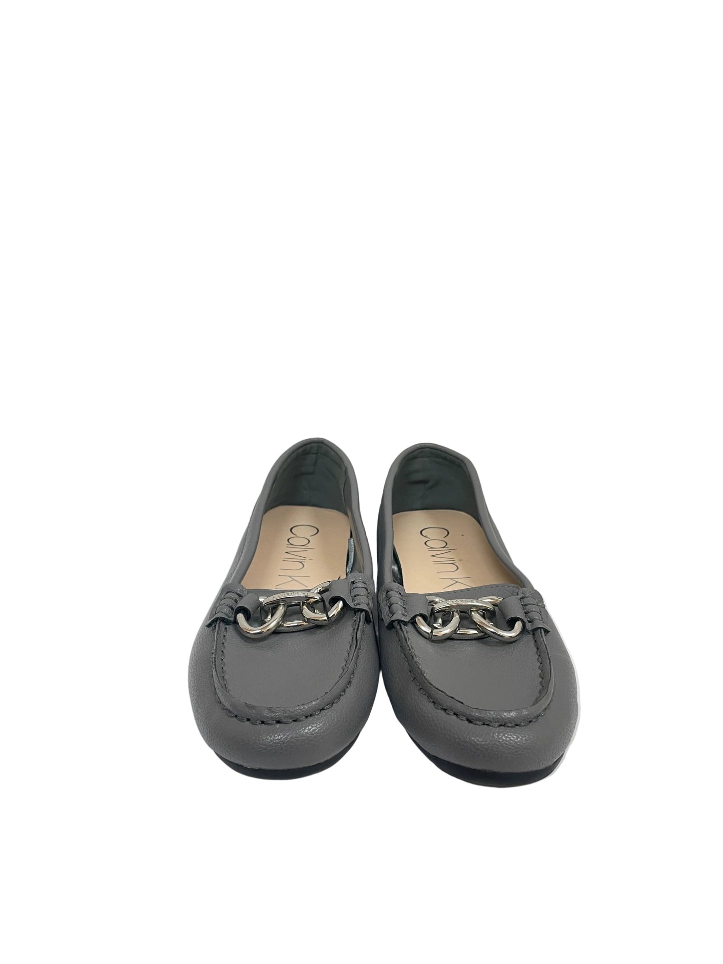 Shoes Flats By Calvin Klein In Grey, Size:8
