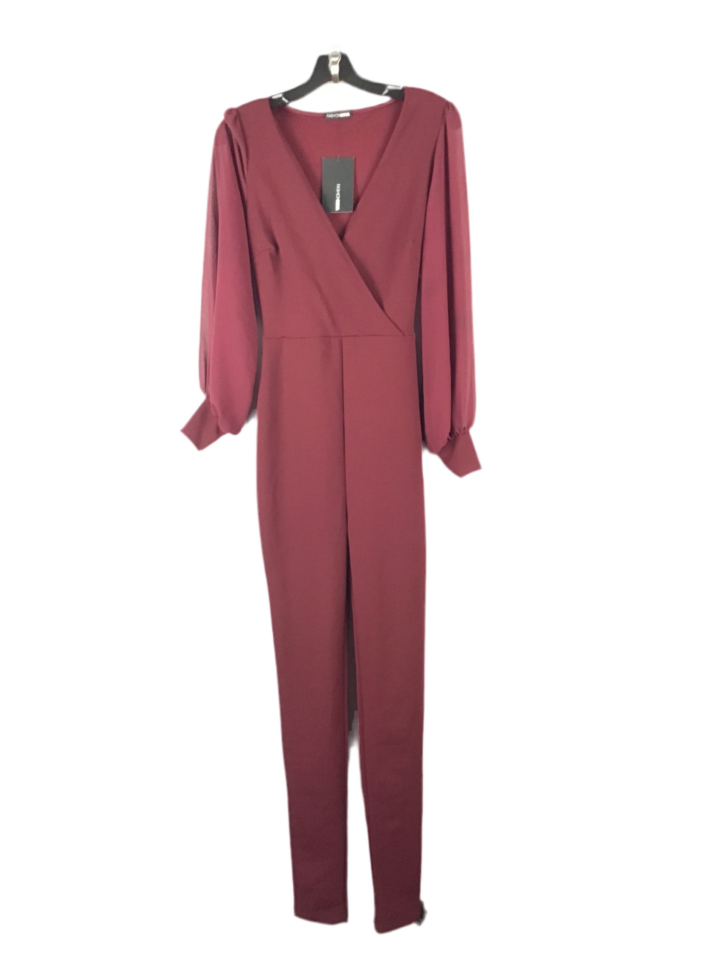 Jumpsuit By Fashion Nova In Burgundy, Size: S